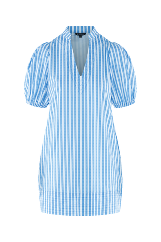 Hampton Mini Dress - French Blue Stripe