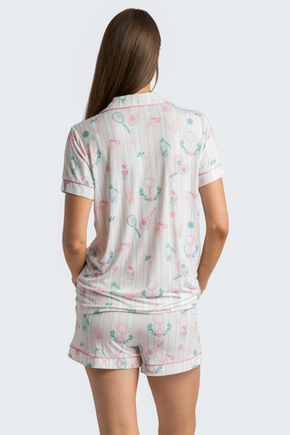 Tennis Time Viscose Knit Short Set