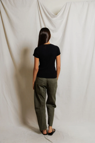 Suri Rib Cap Sleeve Tee