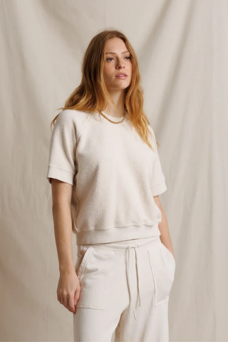 Ziggy Reverse Fleece Short Sleeve Crewneck Tee