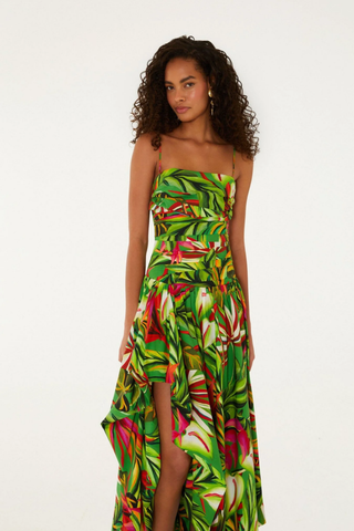 Tropical Dream Draped Maxi Dress