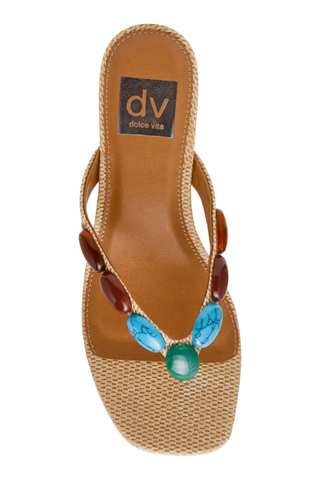 Bowi Beaded Kitten Heel Sandals