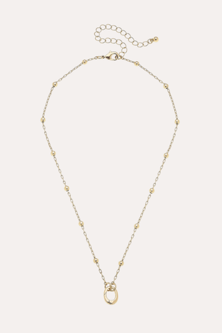 Celia Dainty Charm Necklace Base In Shiny Gold
