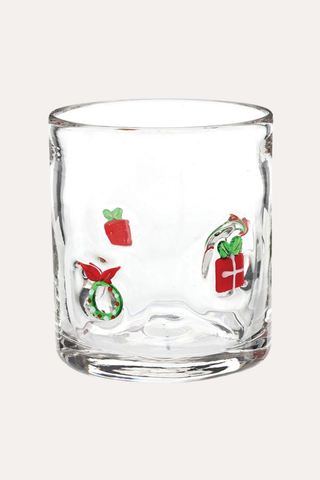 Wreath & Present Glass