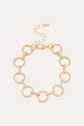 Juliette Charm Collector Bracelet Base In Shiny Gold
