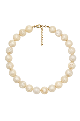 Chunky Neutral Cream Bubble Necklace