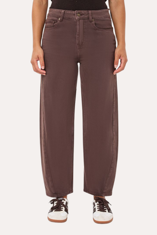 Trousers Barrel Jeans Cacao