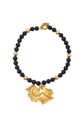 Black Lava Gamecock Necklace