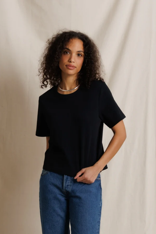 Heavy Jersey Crewneck Tee - Black