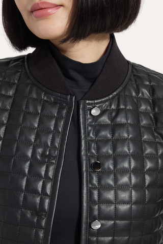 Agnes Quilted Vegan Leather Jacket