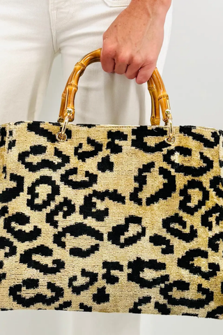 Cream Leopard Avery Bamboo Bag