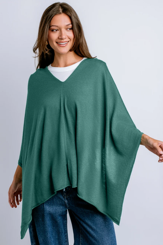 Eden II Poncho - Ocean Teal