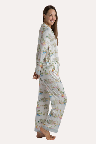 I Love Charleston Lace PJ Set - Rainbow Row Print