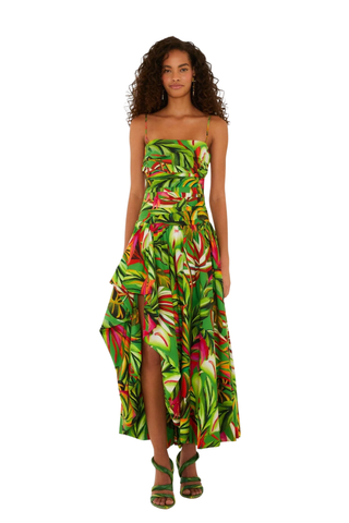 Tropical Dream Draped Maxi Dress
