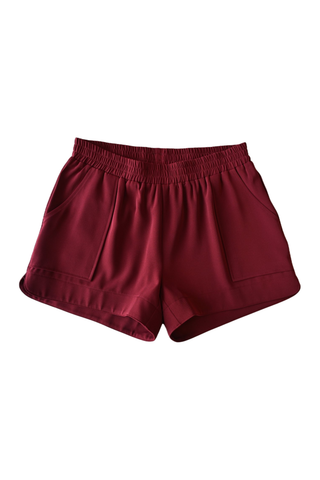 Maroon Pull-On Shorts