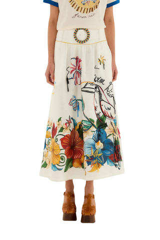 Tropi Embroidered Maxi Skirt