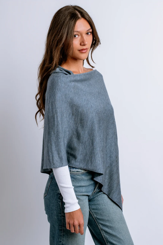 Eden II Poncho - Light Denim