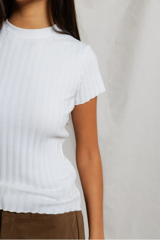 Suri Rib Cap Sleeve Tee