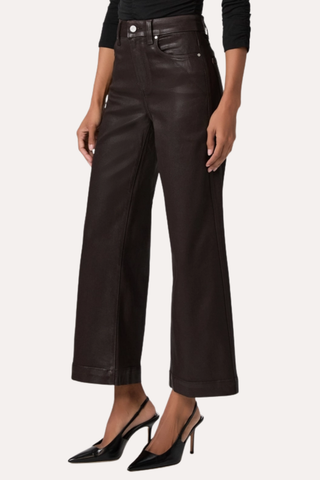 Anessa Wide Leg Jean - Chicory Coffee Luxe Coating