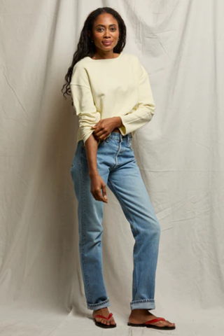 Briana French Terry Top - Custard