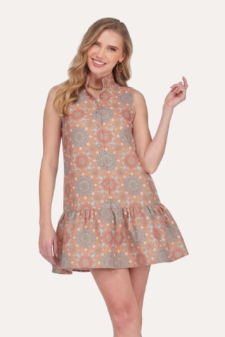 High Neck Trim Dress