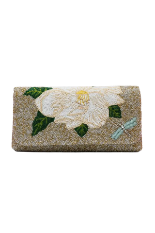 Magnolia Beaded Clutch