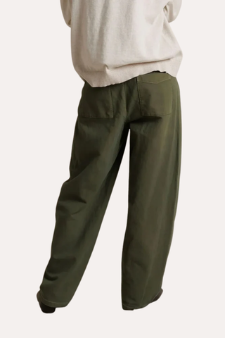 Sateen Barrel Leg Utility Pant