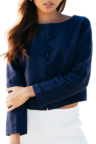 Bessette Cardigan - Navy