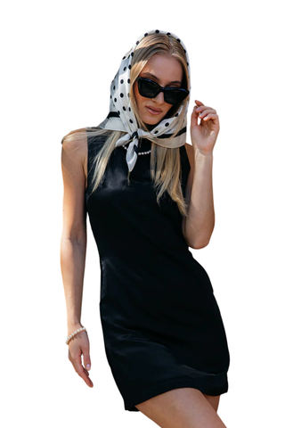 Silk Bardot Shift Dress
