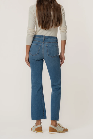 Kelsey High Rise Fab Ab Ankle Flare Raw Hem