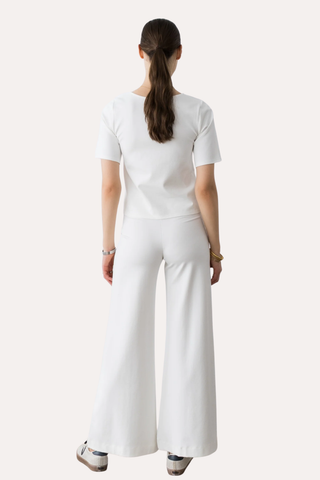 Ponte Knit Extended Short Sleeve Top