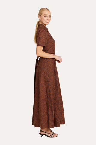 Poplin Leopard Dress