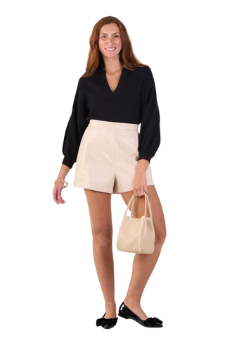 Tailored Short Vegan Leather