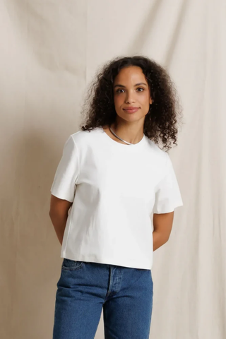 Heavy Jersey Crewneck Tee - White