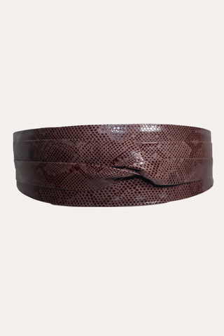 Wrap Belt | Chocolate Python