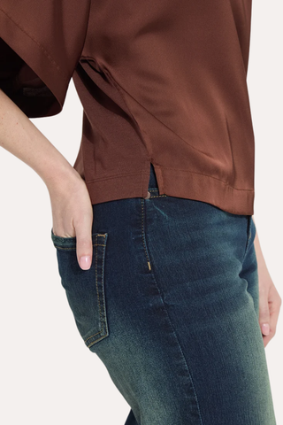 Ginger Mix-Media Dolman Tee