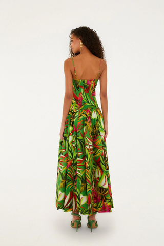 Tropical Dream Draped Maxi Dress