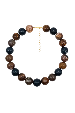 Chunky Espresso Bubble Necklace