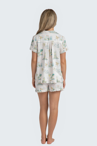 Charleston Watercolor Short Pajama Set