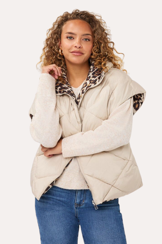 Reversible Leopard Poncho