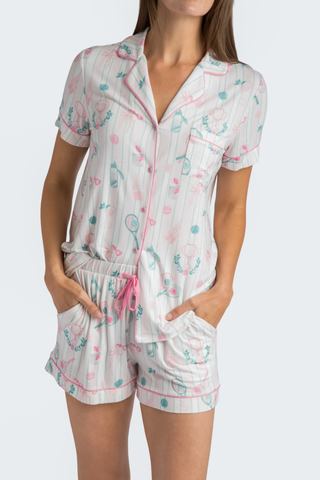 Tennis Time Viscose Knit Short Set