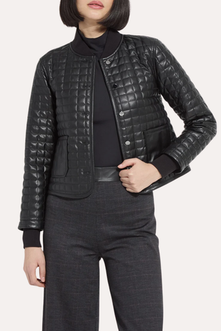Agnes Quilted Vegan Leather Jacket
