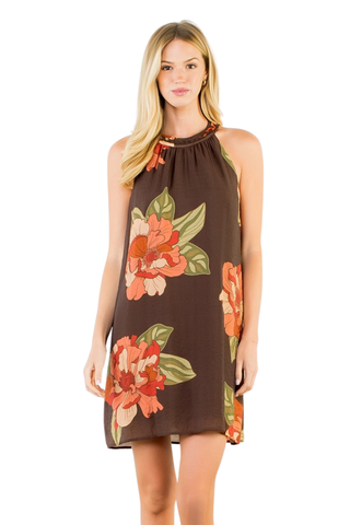 Sleeveless Floral Flowy Dress