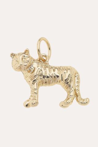 Tiger Charm In Shiny Gold