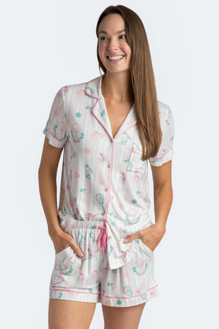 Tennis Time Viscose Knit Short Set