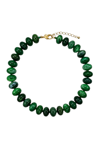 Chunky Green Halo Necklace