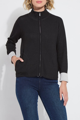 Reversible Cashmere Zip Up Cardigan