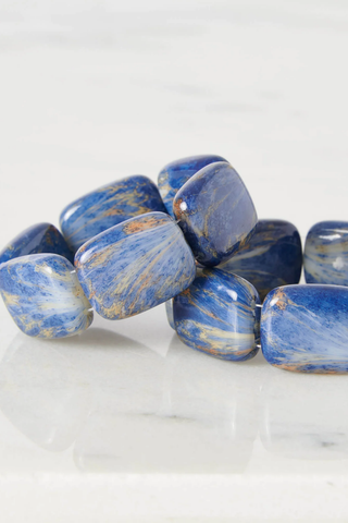 Blue Lapis Cooling Pearl Bracelet