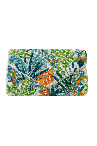 Tropical Beaded Clutch