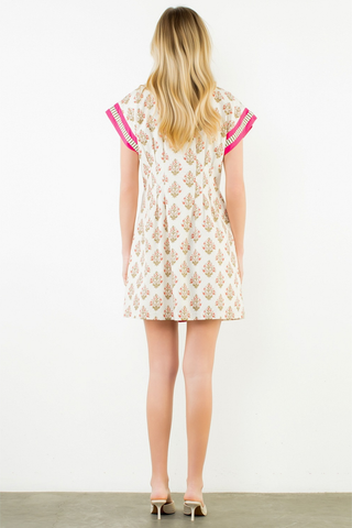 Floral and Stripe Dress